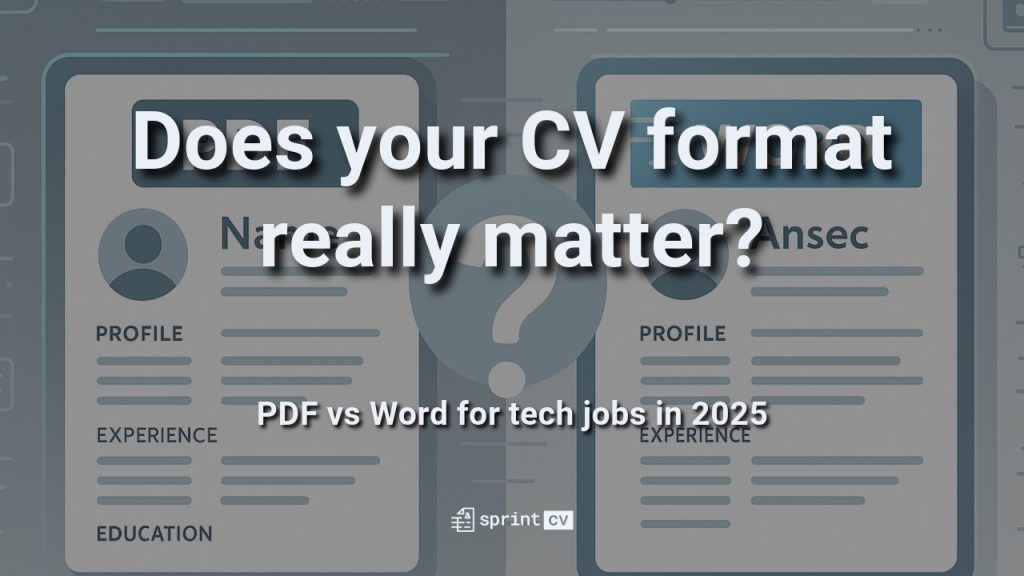 Does your CV format really matter? PDF vs Word