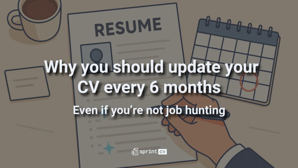 Why you should update your CV every 6 months – even if you’re not job hunting