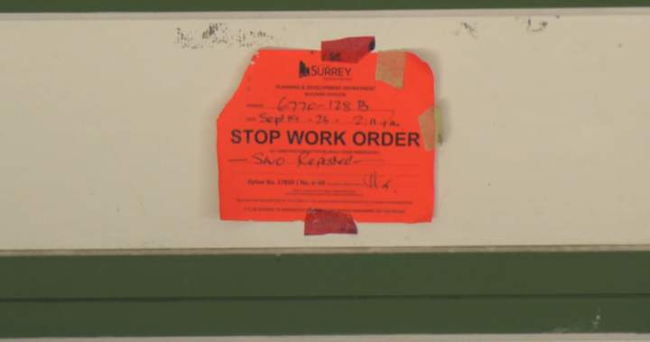 City of Surrey continues crackdown on illegal construction at 3 more properties – BC